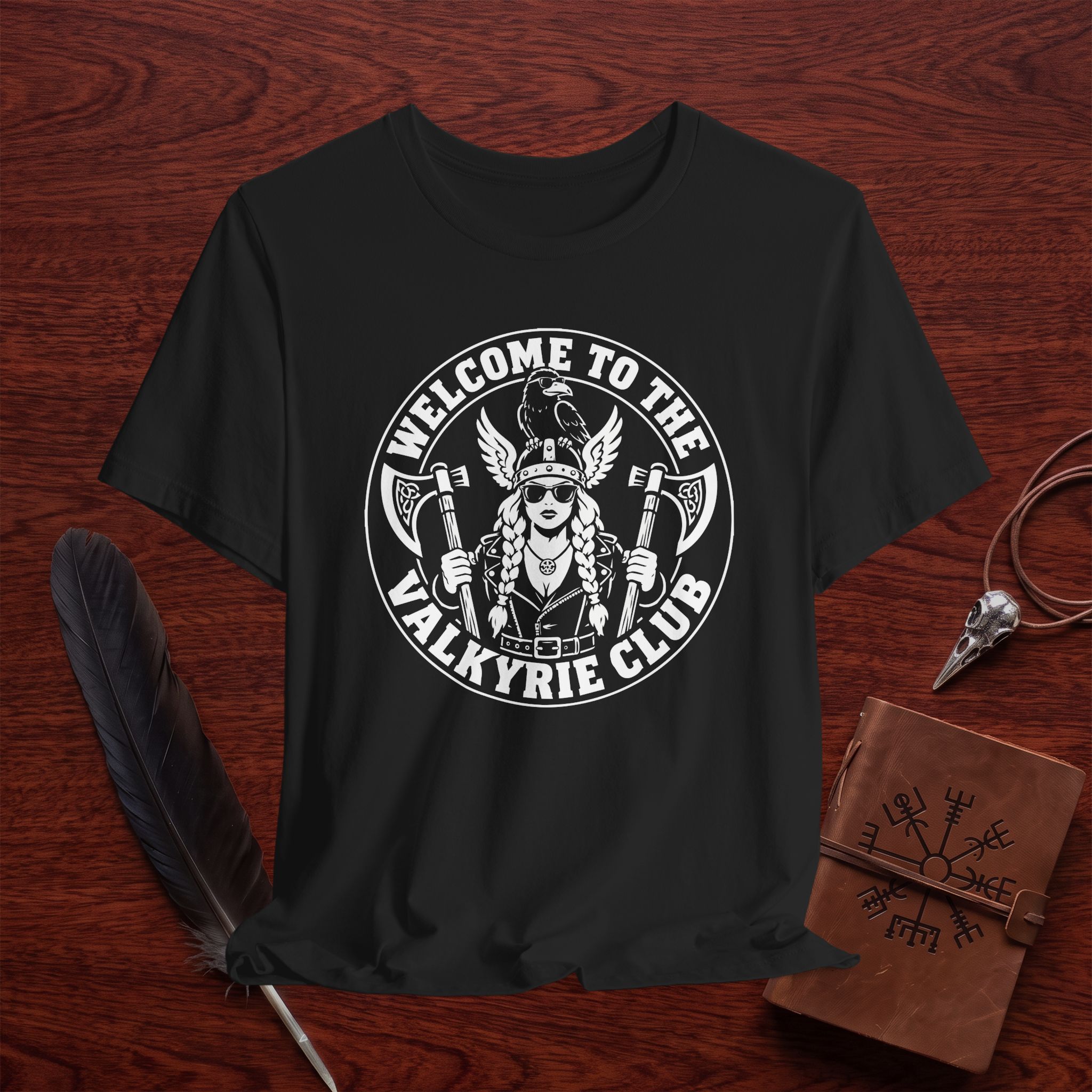 Welcome to the Valkyrie Club Shirt – Norse Warrior Graphic Tee