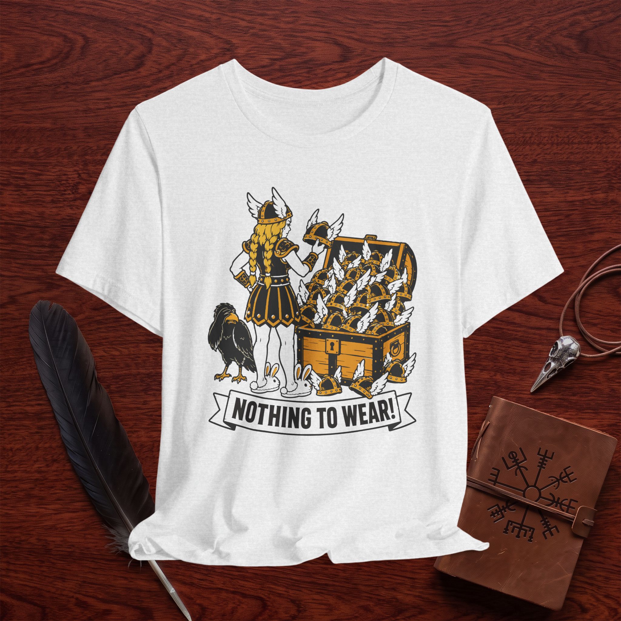 Valkyrie Has Nothing to Wear T-Shirt – Funny Norse Warrior Tee - Image 2