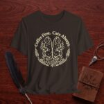 Coffee First Cats Always T-Shirt – Witchy Celtic Cat Graphic Tee