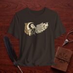 Flame Wing Valkyrie T-Shirt – Celtic Moon Warrior Graphic Tee