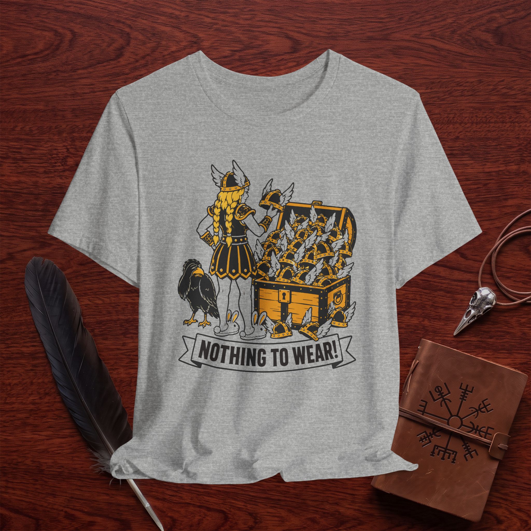 Valkyrie Has Nothing to Wear T-Shirt – Funny Norse Warrior Tee - Image 4