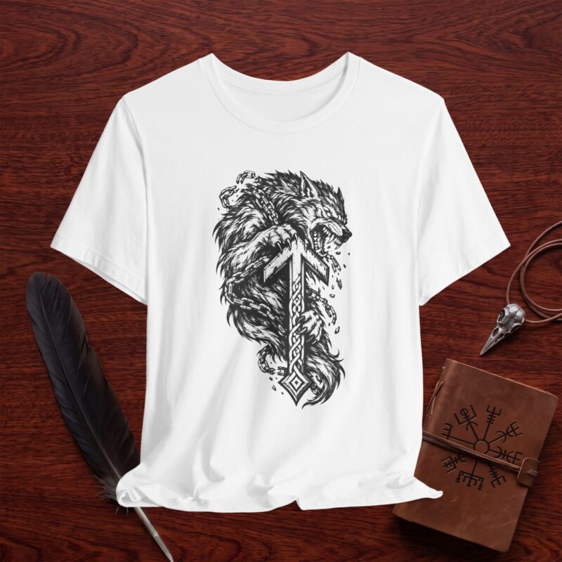 Unchained Fenrir Tiwaz Rune Tee