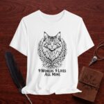 9 Worlds 9 Lives All Mine T-Shirt – Norse Cat Graphic Tee